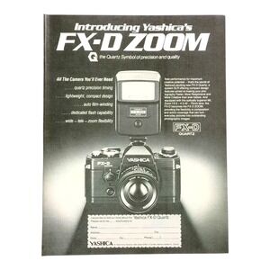 Vintage 1980s Yashica FX-D ZOOM Camera Print Ad Original Magazine Page